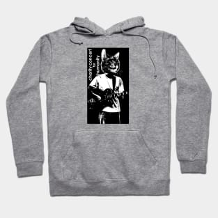 Funny cat playing guitar Hoodie